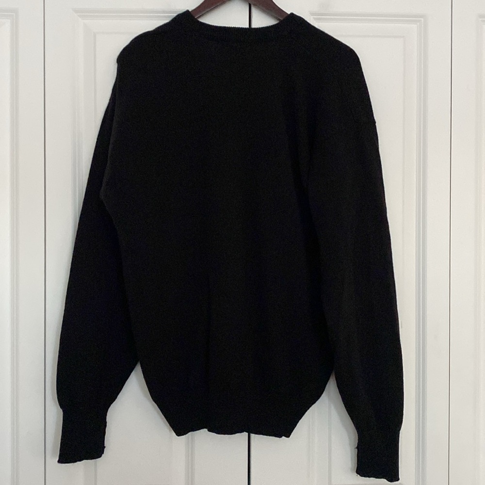 Pendleton Wool Grampa V- Neck Sweater Black Size … - image 6